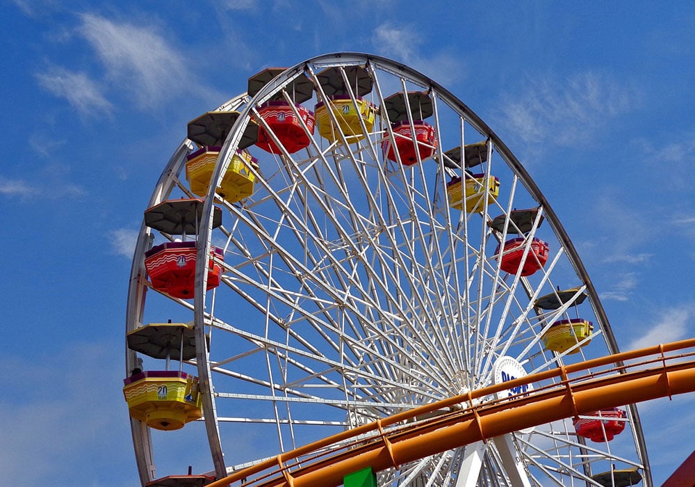 Santa Monica Pier Ferris Wheel - 3 day itinerary Los Angeles