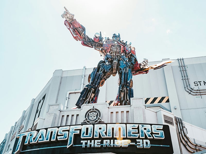 5 day Itinerary Los Angeles - Universal Studios Transformers Metrobase